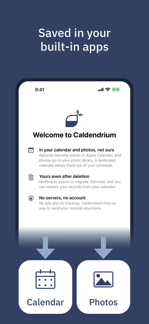 Saved in your built-in apps